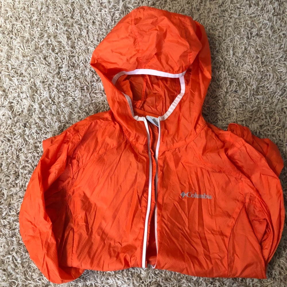 Bright Orange Columbia Windbreaker